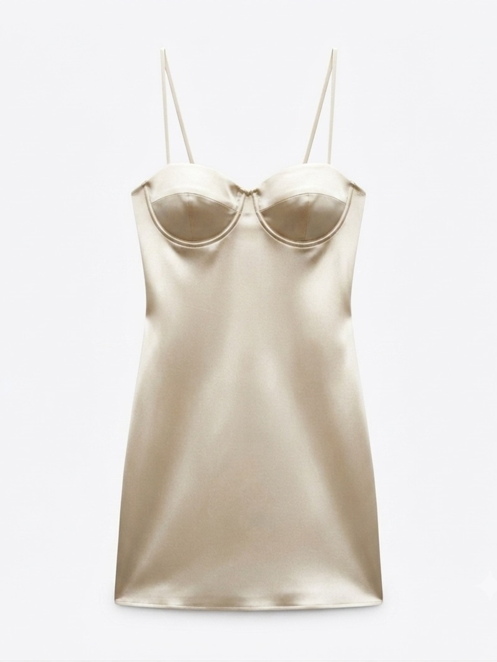 Vintage Josie by Natori Satin Bustier Dress Luxe Satin Vintage Y2K